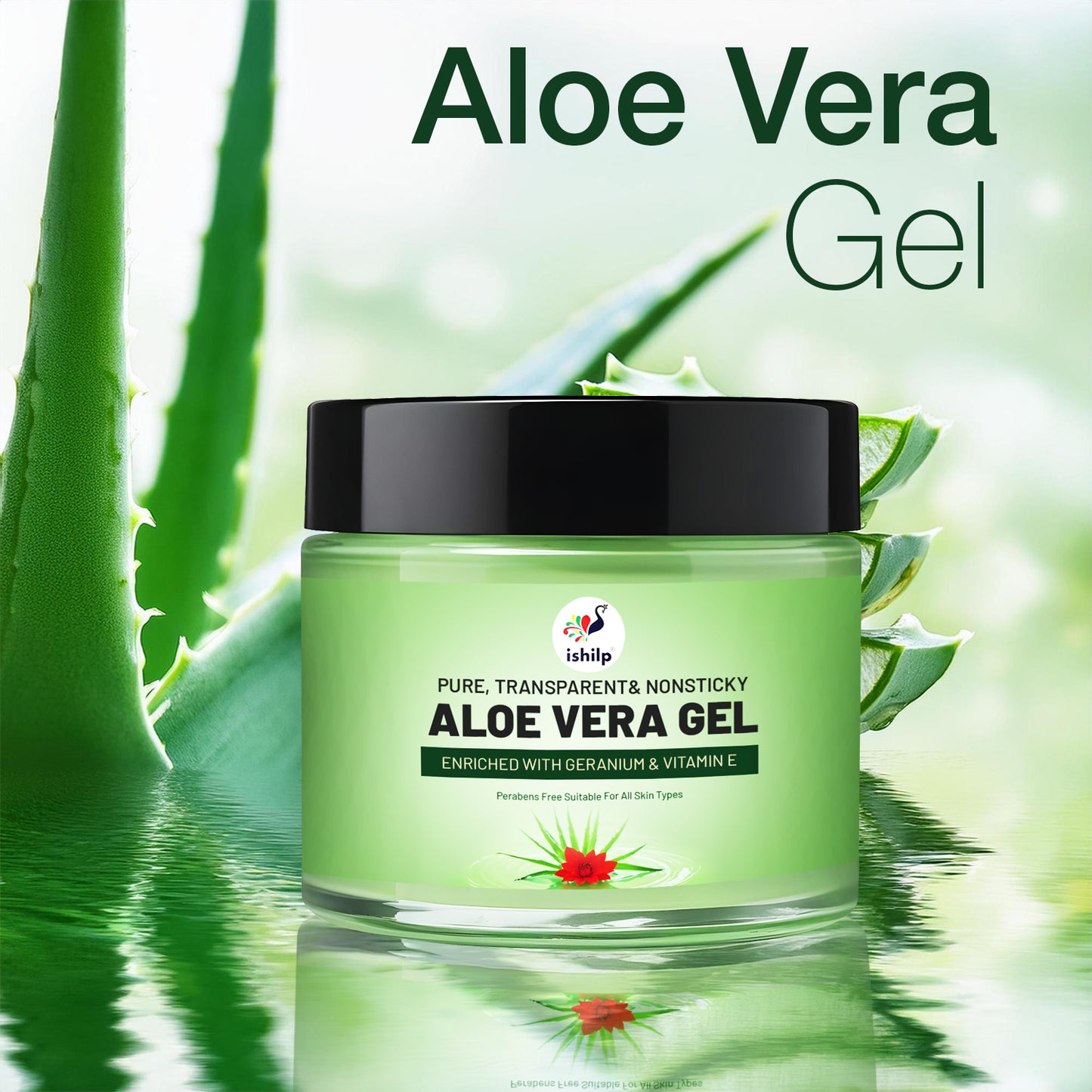 Aloevera Gel ( Enriched with geranium extract and Vitamin-E)