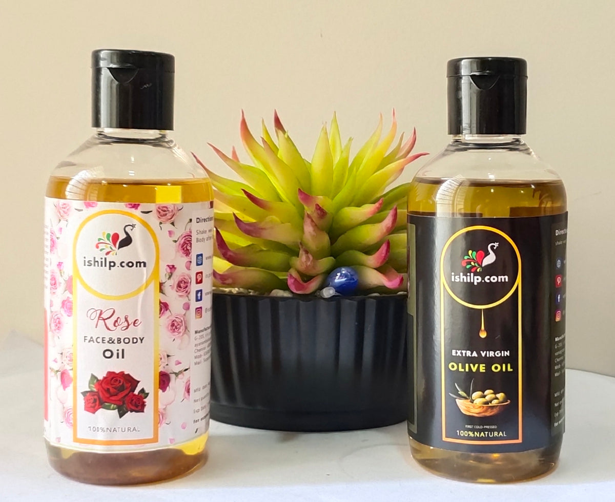 ishilp Rose Oil + Olive Oil,200ml combo