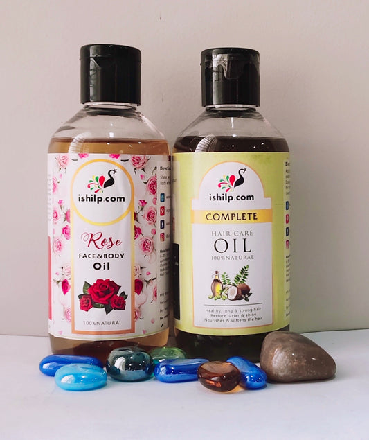 Rose Oil + Curry Leaf Hair Oil (100ML)