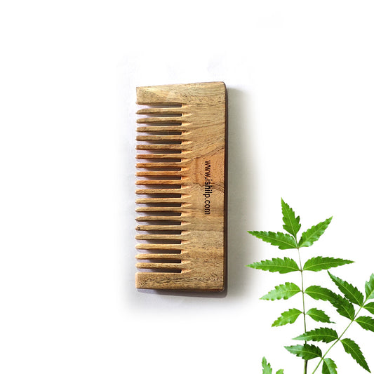 Neem Wood Comb  - 5" Detangle Comb