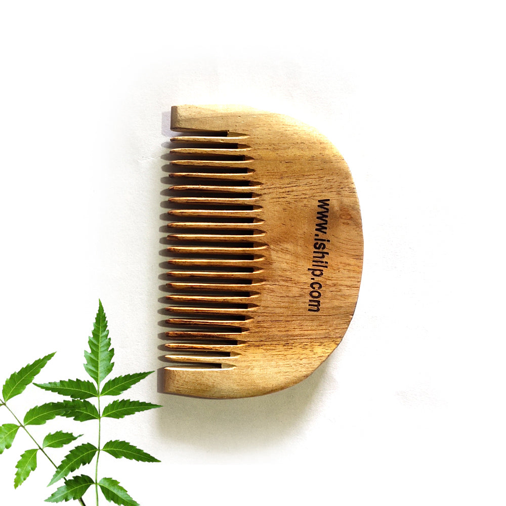 Neem Wood Beard Comb - 4"