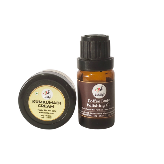 Kumkumadi Cream & Coffee Body Polishing Oil (Mini)
