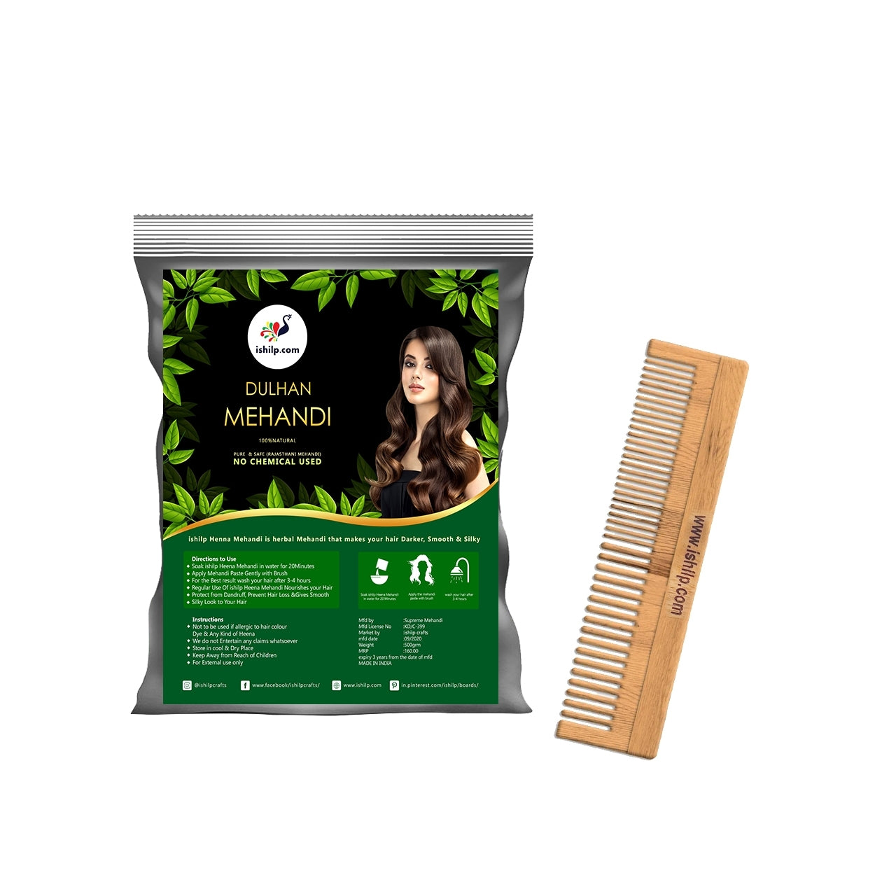 Dulhan Mehndi With Neem Comb (Flat 10% Off)