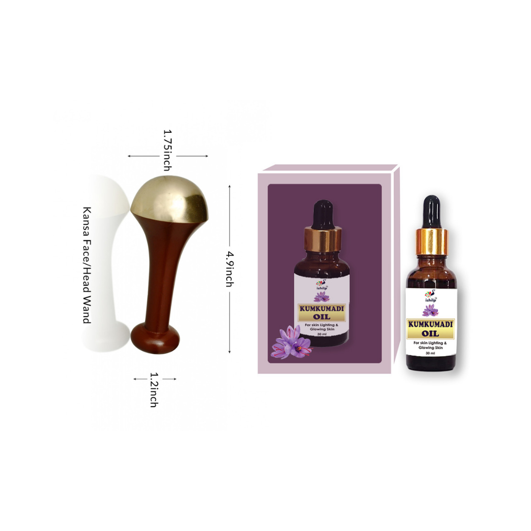 Kumkumadi Oil 30ml & Kansa Wand,Flat 10%