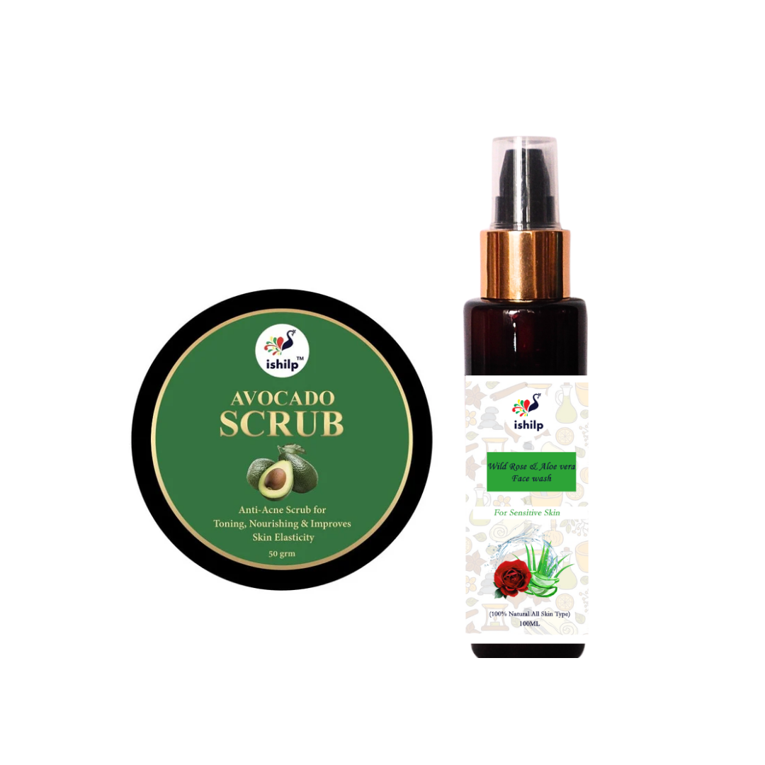 Avacado Scrub & Wild Rose & Aleo Vera Face Wash ,Flat 10% Off