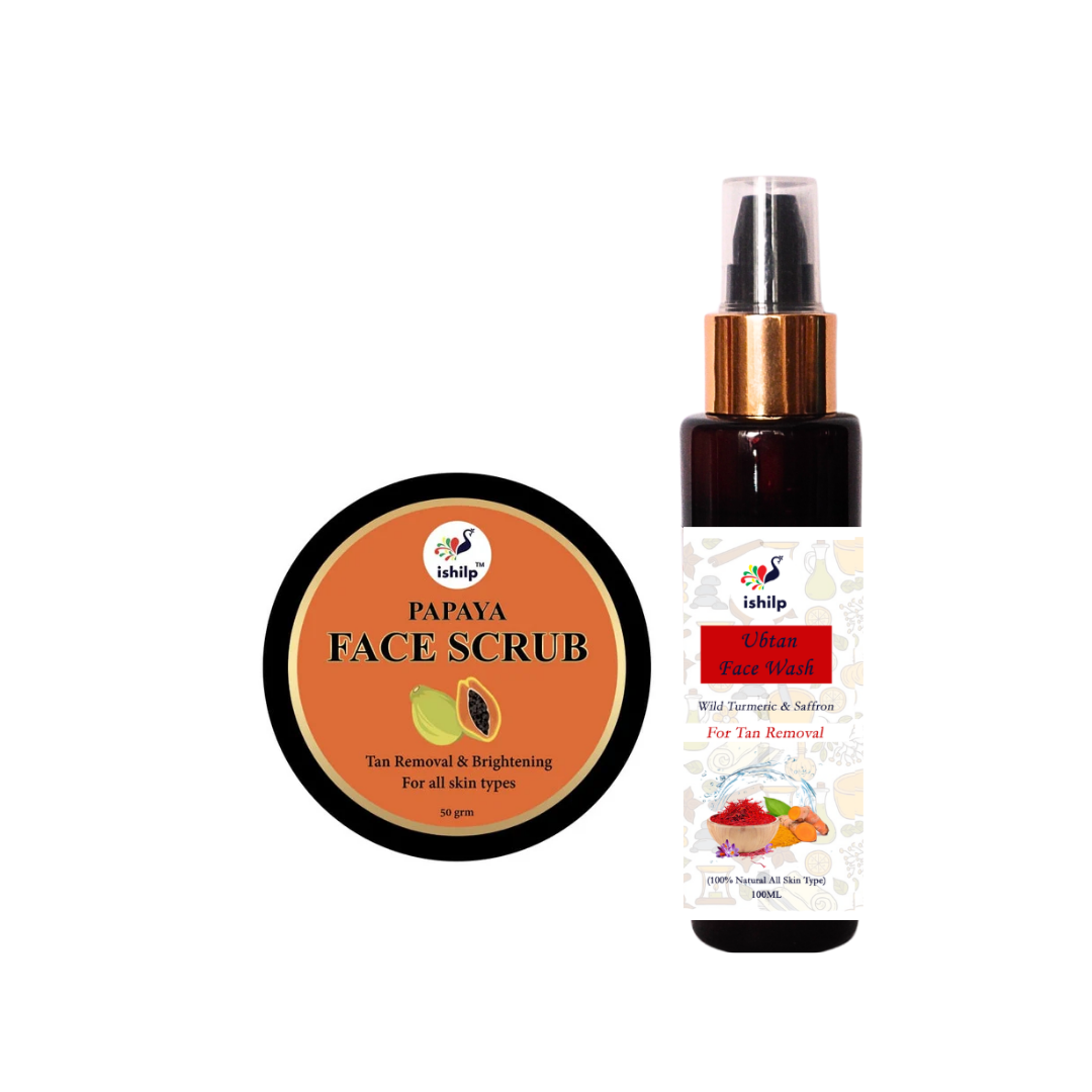 Papaya Face Scrub & Ubtan Face Wash ,Flat 10% Off