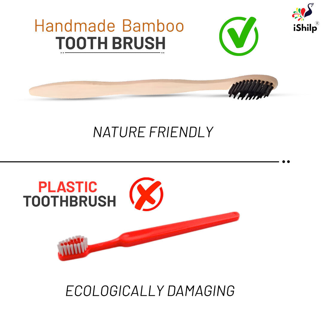 Bamboo Toothbrush & Tougue Cleaner Set