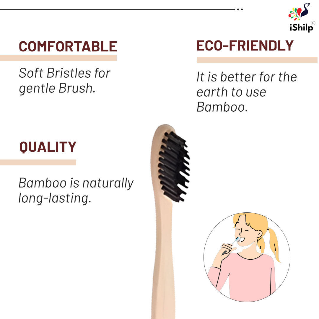 Bamboo Toothbrush & Tougue Cleaner Set