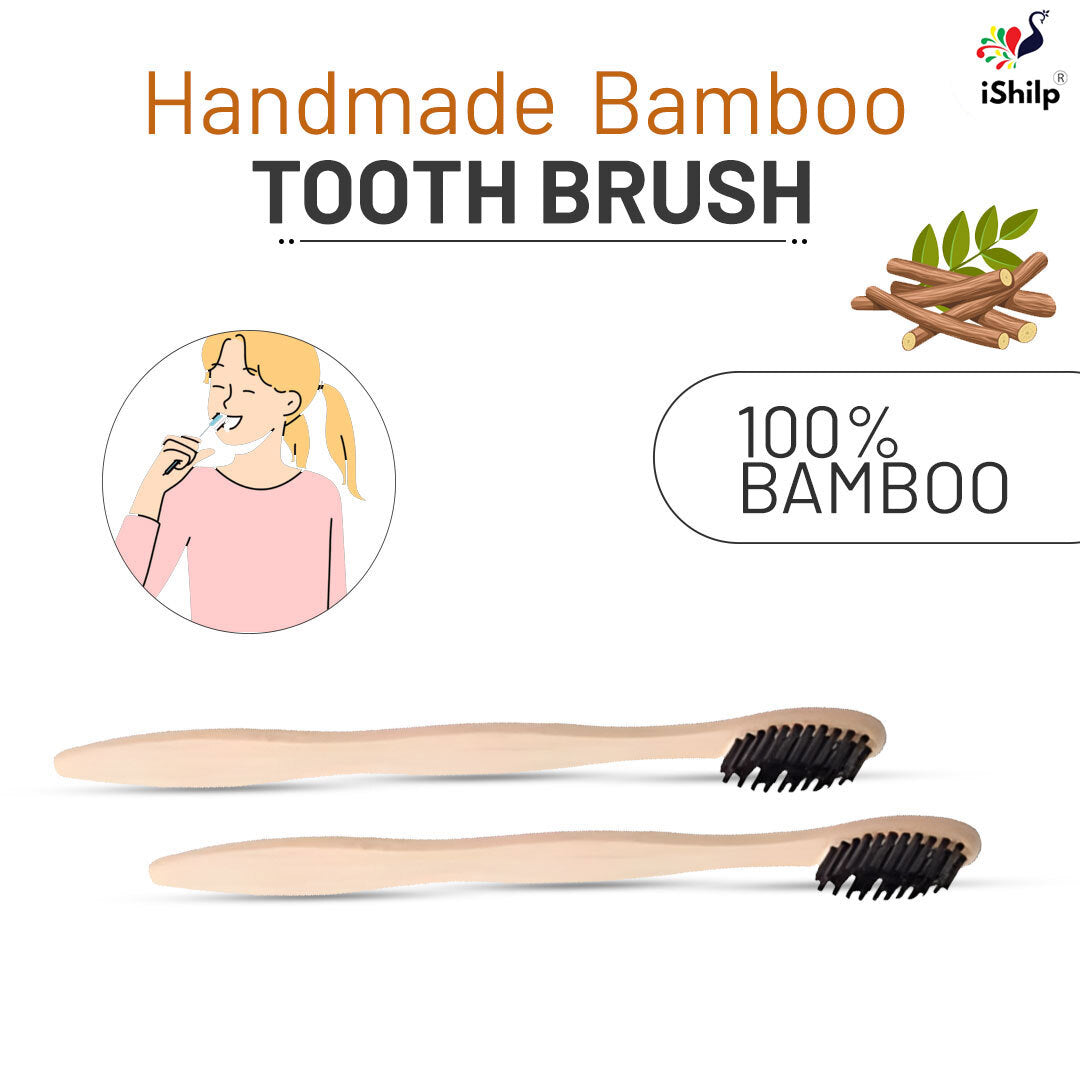 Bamboo Toothbrush & Tougue Cleaner Set