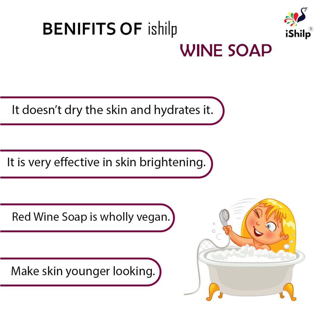 ishilp Wine Gel (50grm) + Wine Soap (2)