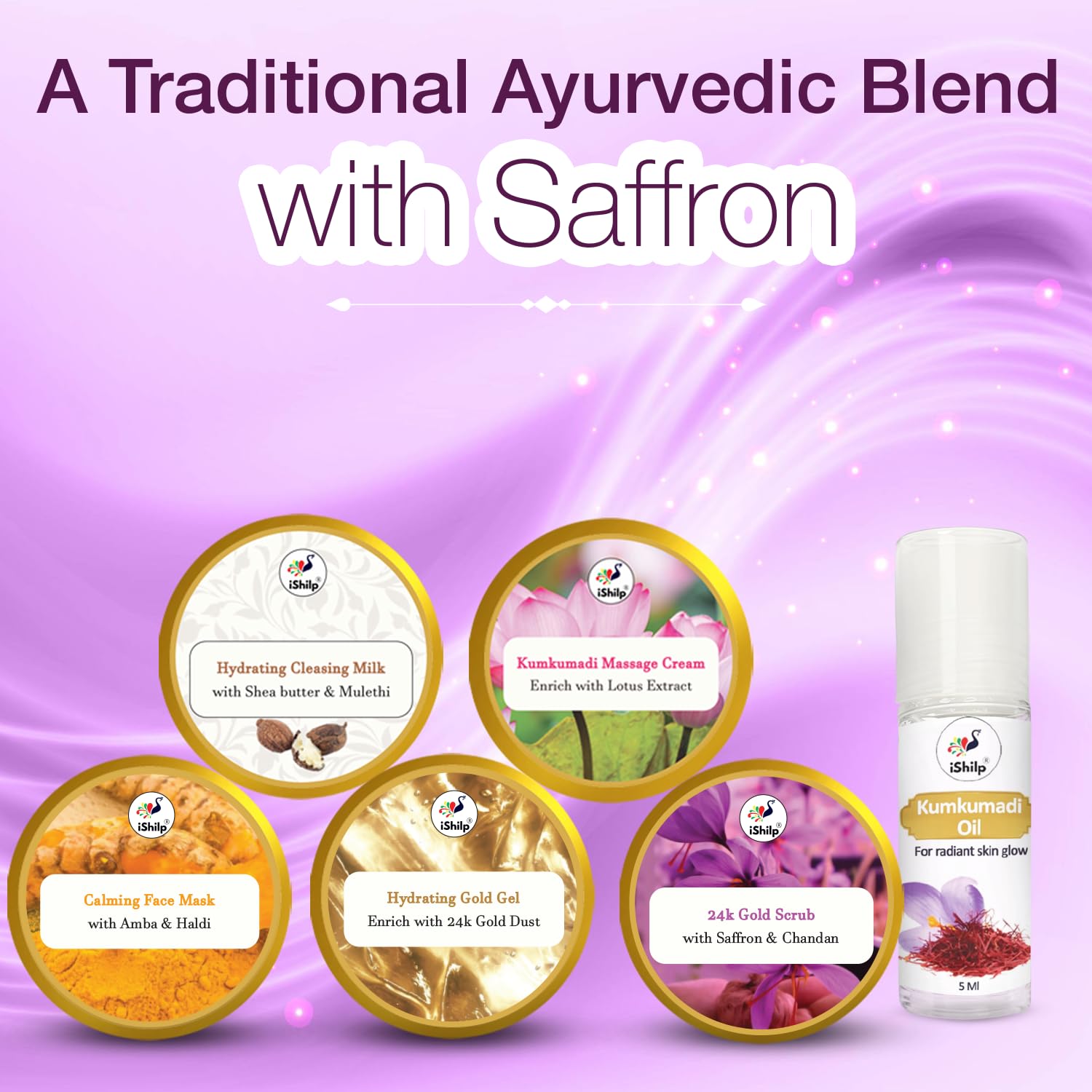 Kumkumadi Facial Kit (6 in 1)- Buy 1 Get 1 Free